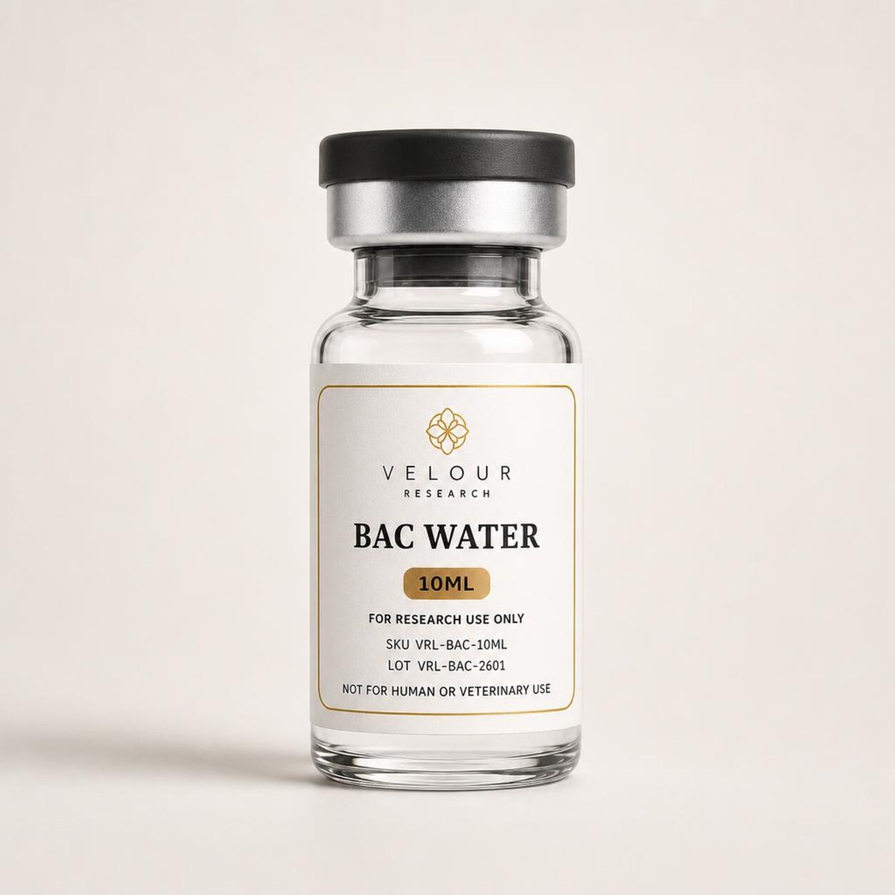 BAC Water research material vial