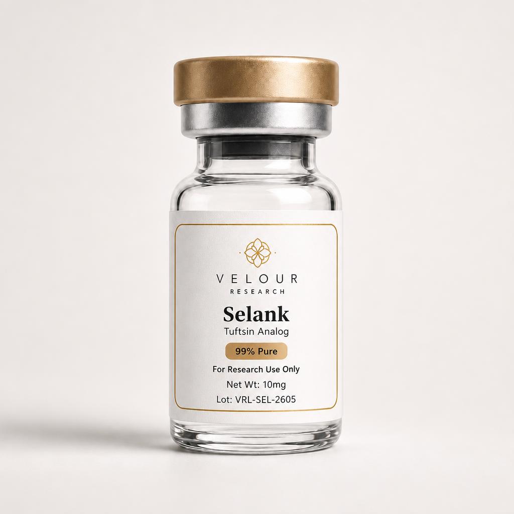 Selank research material vial